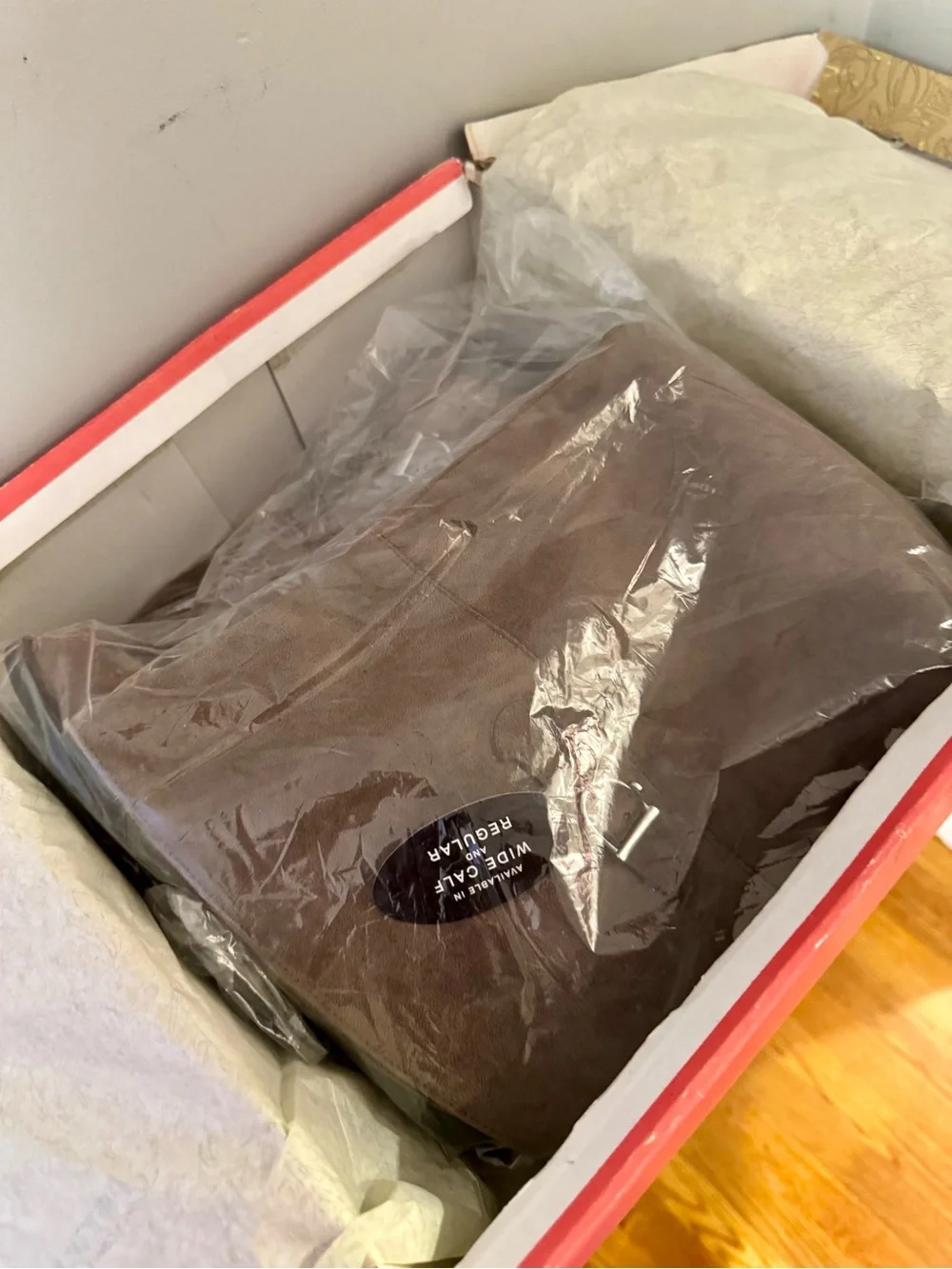 NIB American Rag Aadarra Truffle Taupe Over-The-Knee Wide Calf Boots Size 7M